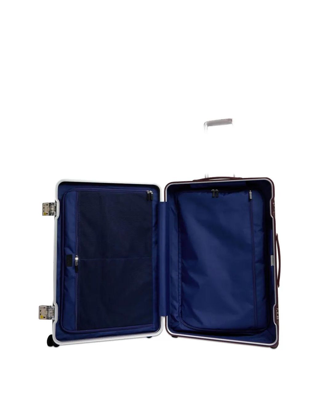 Lancel Purple Empreinte Ribbed Hard Suitcase