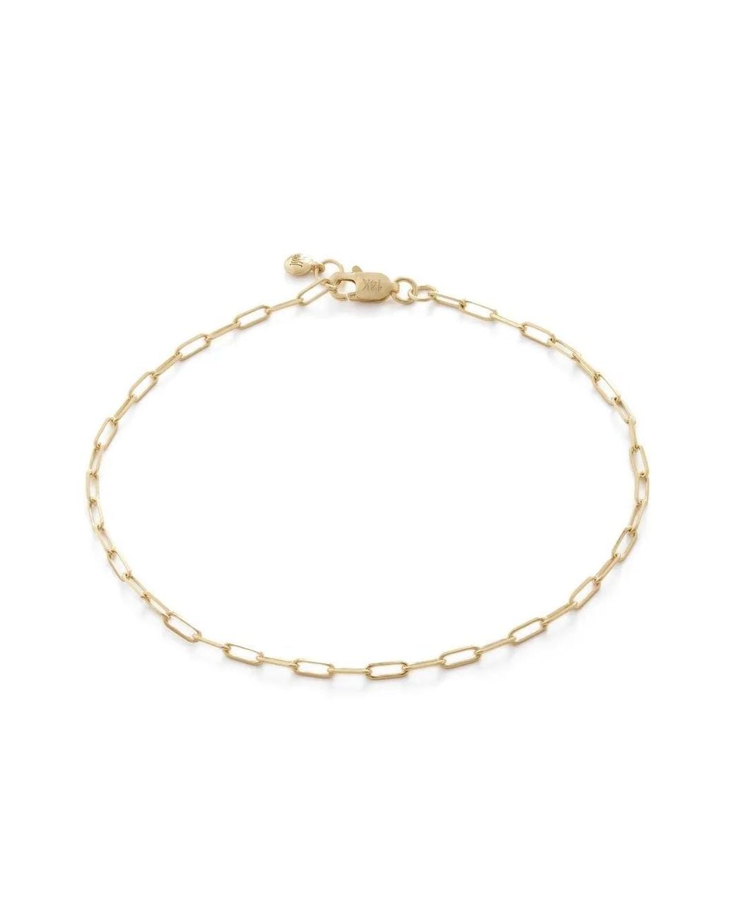 Monica Vinader White 14Kt Paperclip-Chain Bracelet