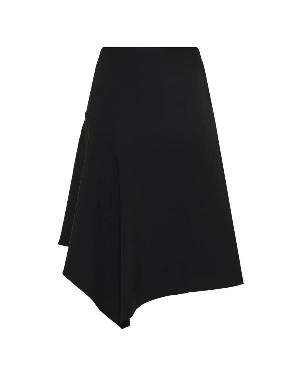 Theory Black Draped Midi Skirt