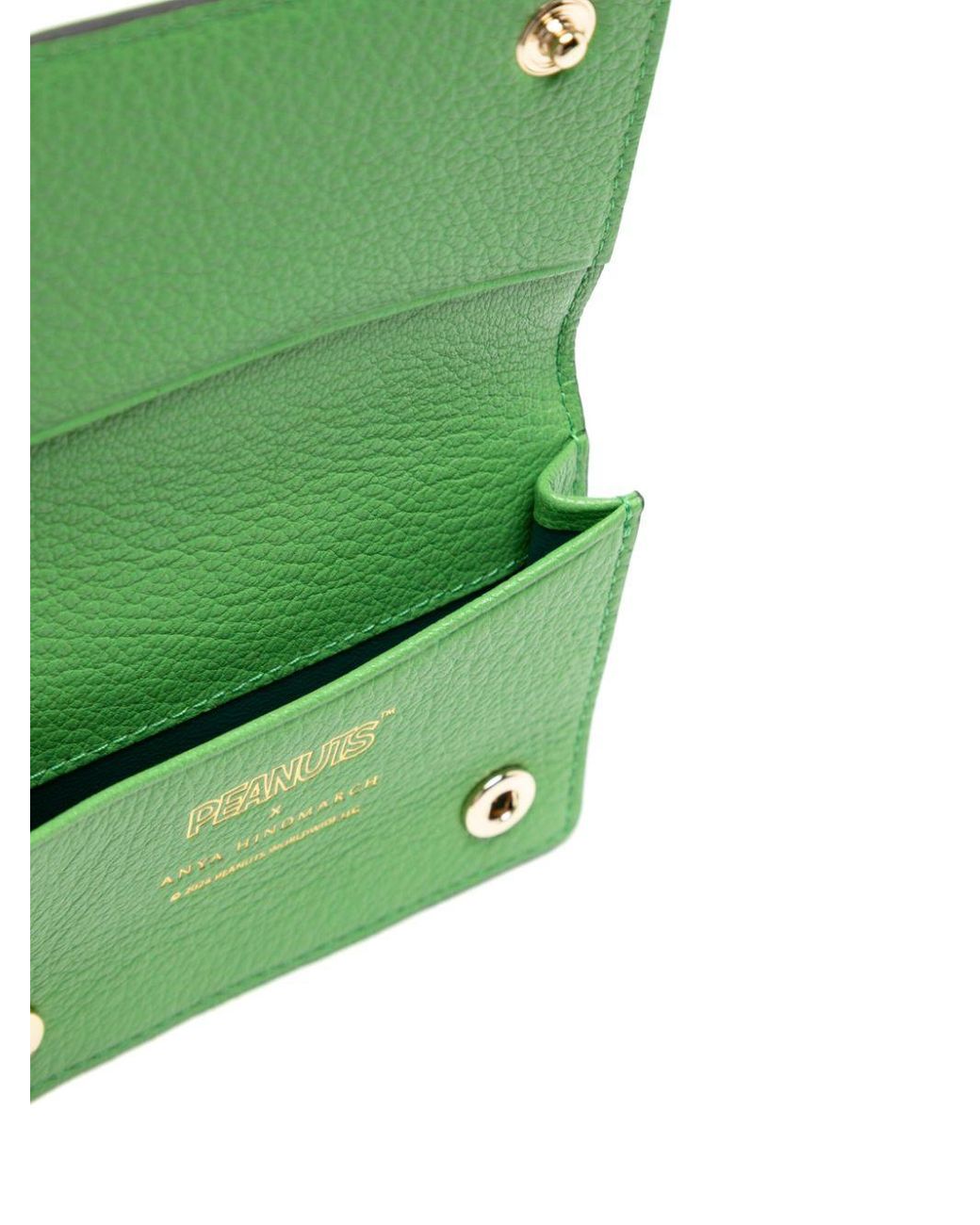 Anya Hindmarch X Peanuts Snoopy Business Cardholder in Green | Lyst