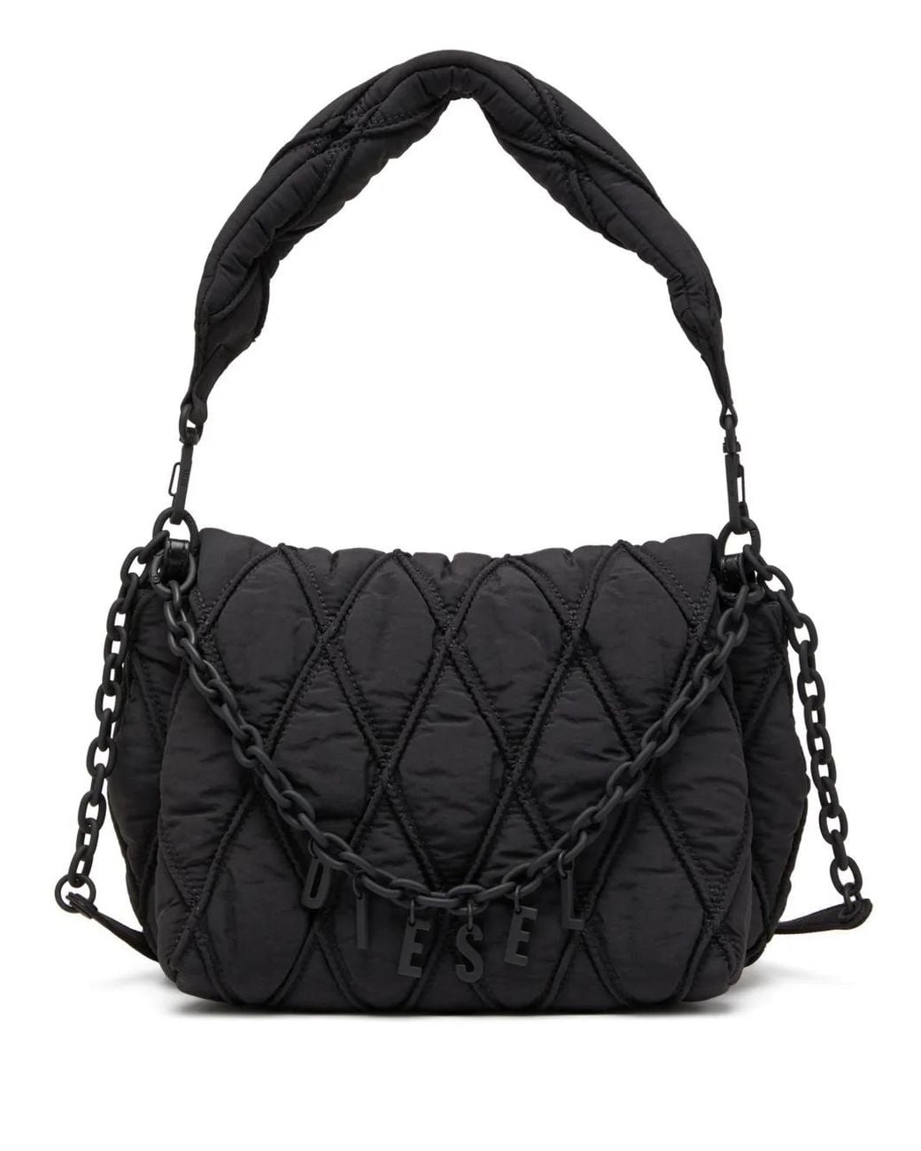 DIESEL Black Charm-D-Shoulder Bag
