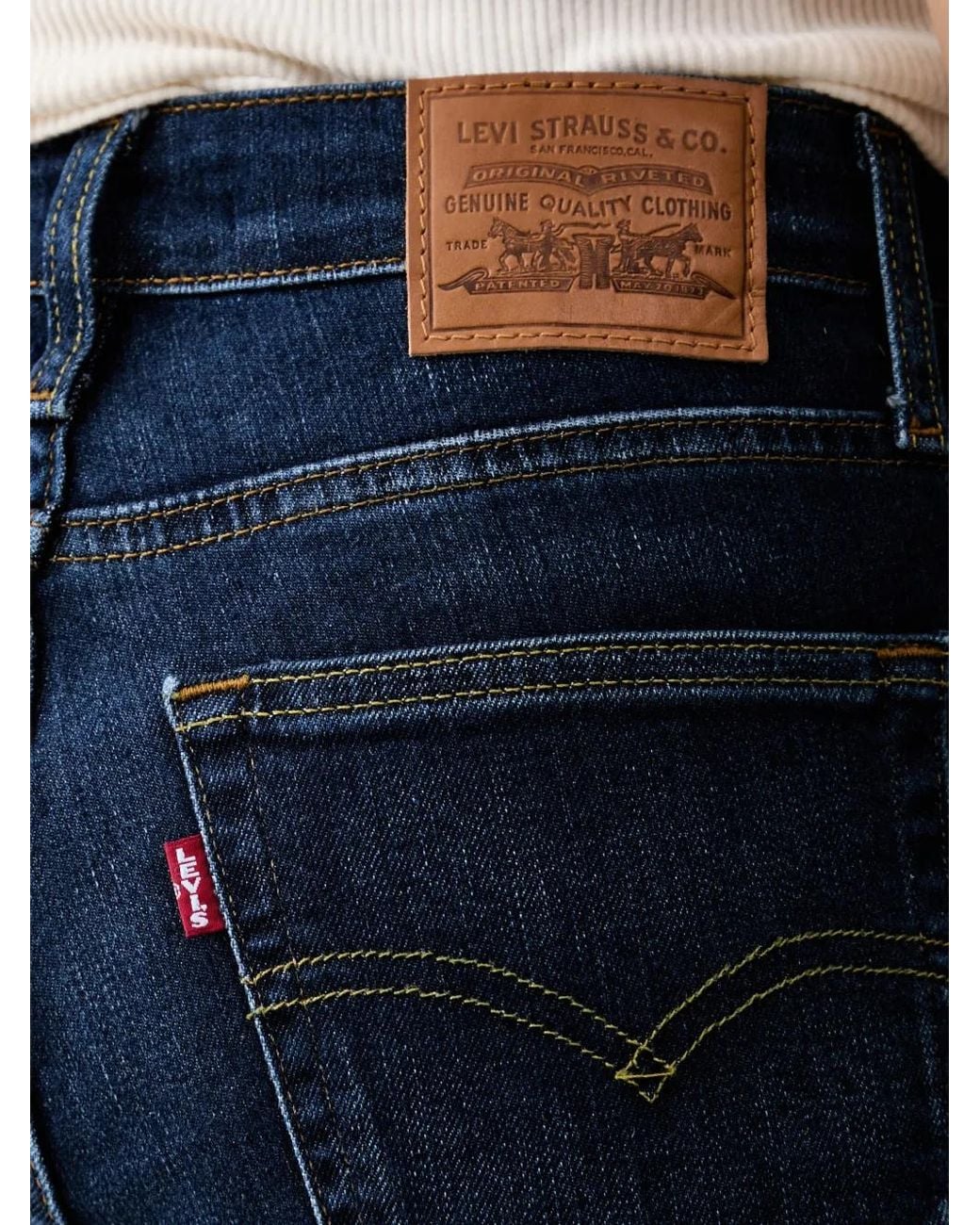 Levi's Blue Whiskering-Effect Jeans