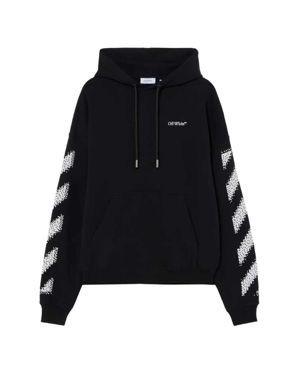 Off-White c/o Virgil Abloh Black Pixel Diagonal Hoodie for men