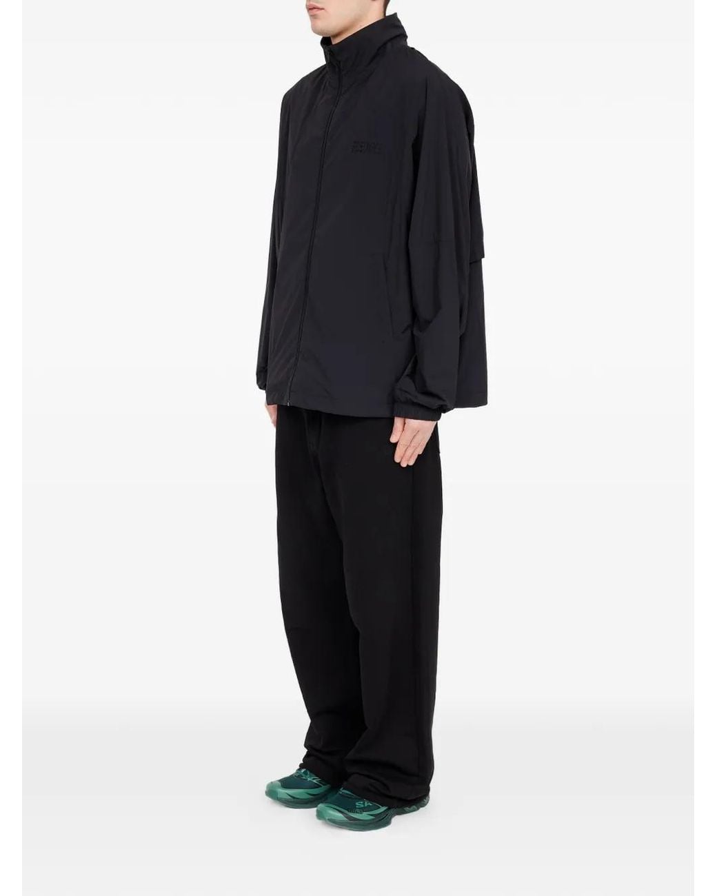 MM6 by Maison Margiela Black Veste En Nylon À Fermeture Zippée for men