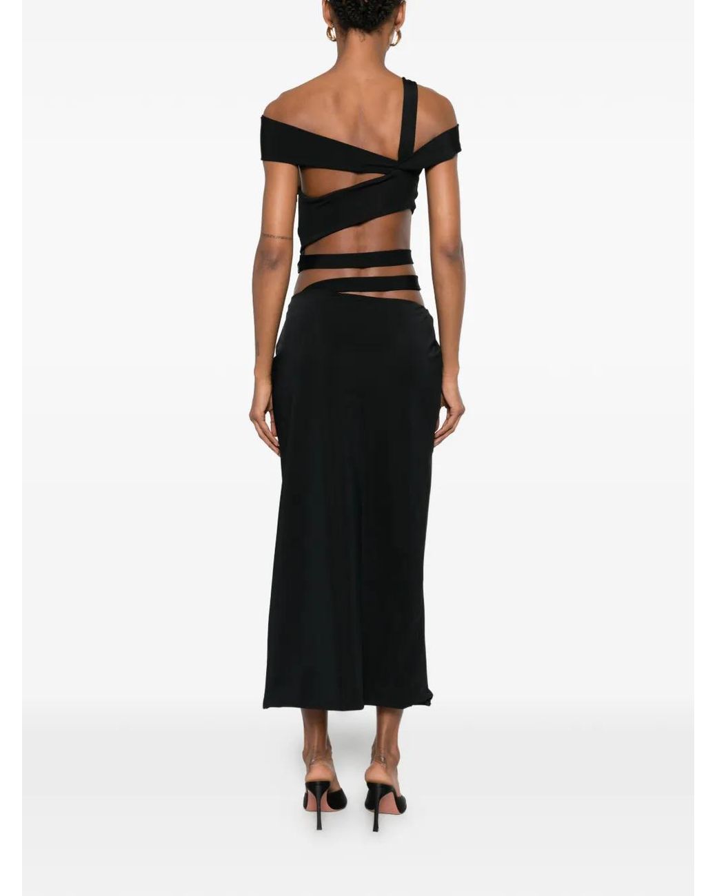 MITILIANE COUTURE Black Cut-Out Midi Dress