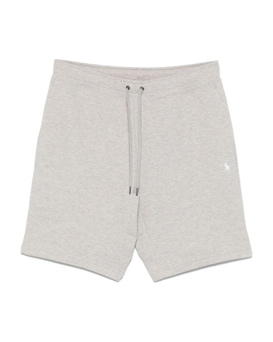 Polo Ralph Lauren White Polo Pony-Embroidered Track Shorts for men