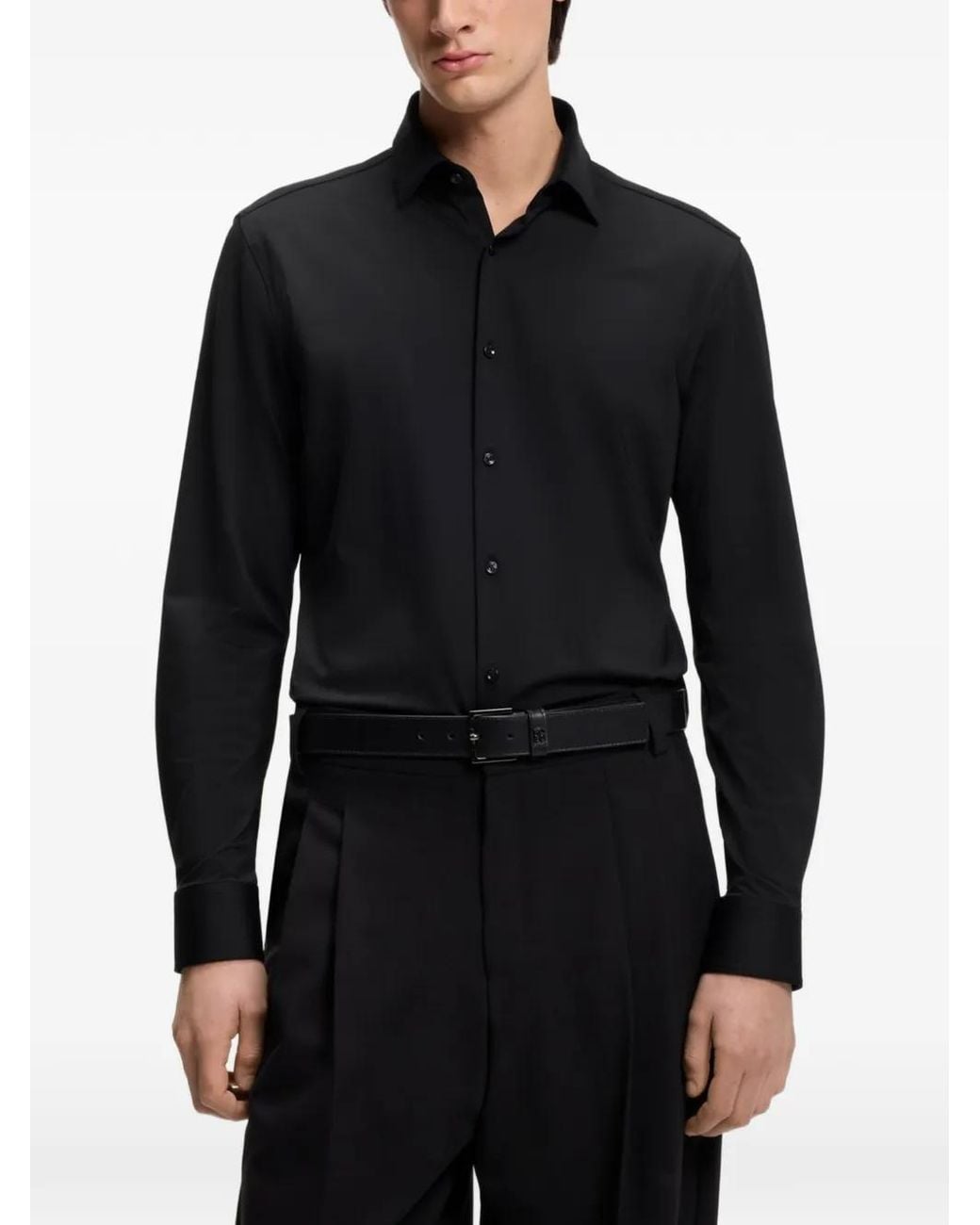 HUGO Black Slim-Fit Shirt for men