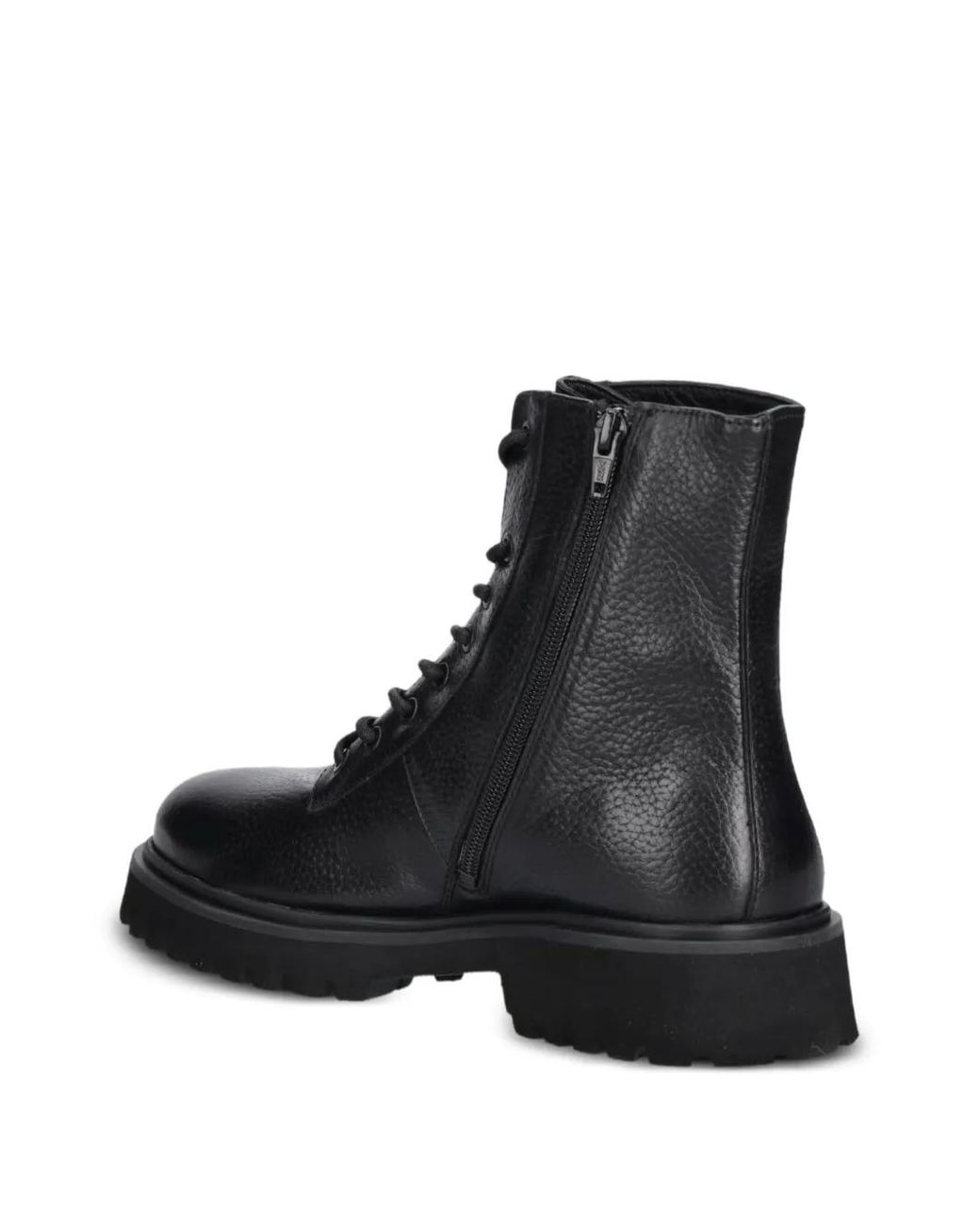 Blauer Black Buxton Leather Boots for men