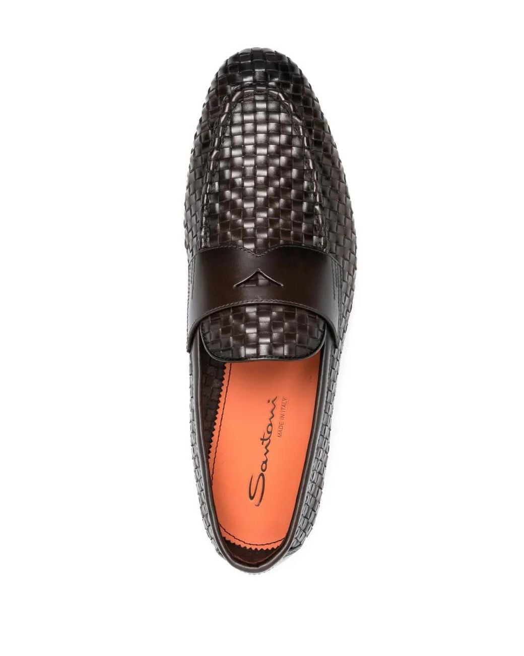 Santoni Loafer Mit Webmuster in Black für Herren