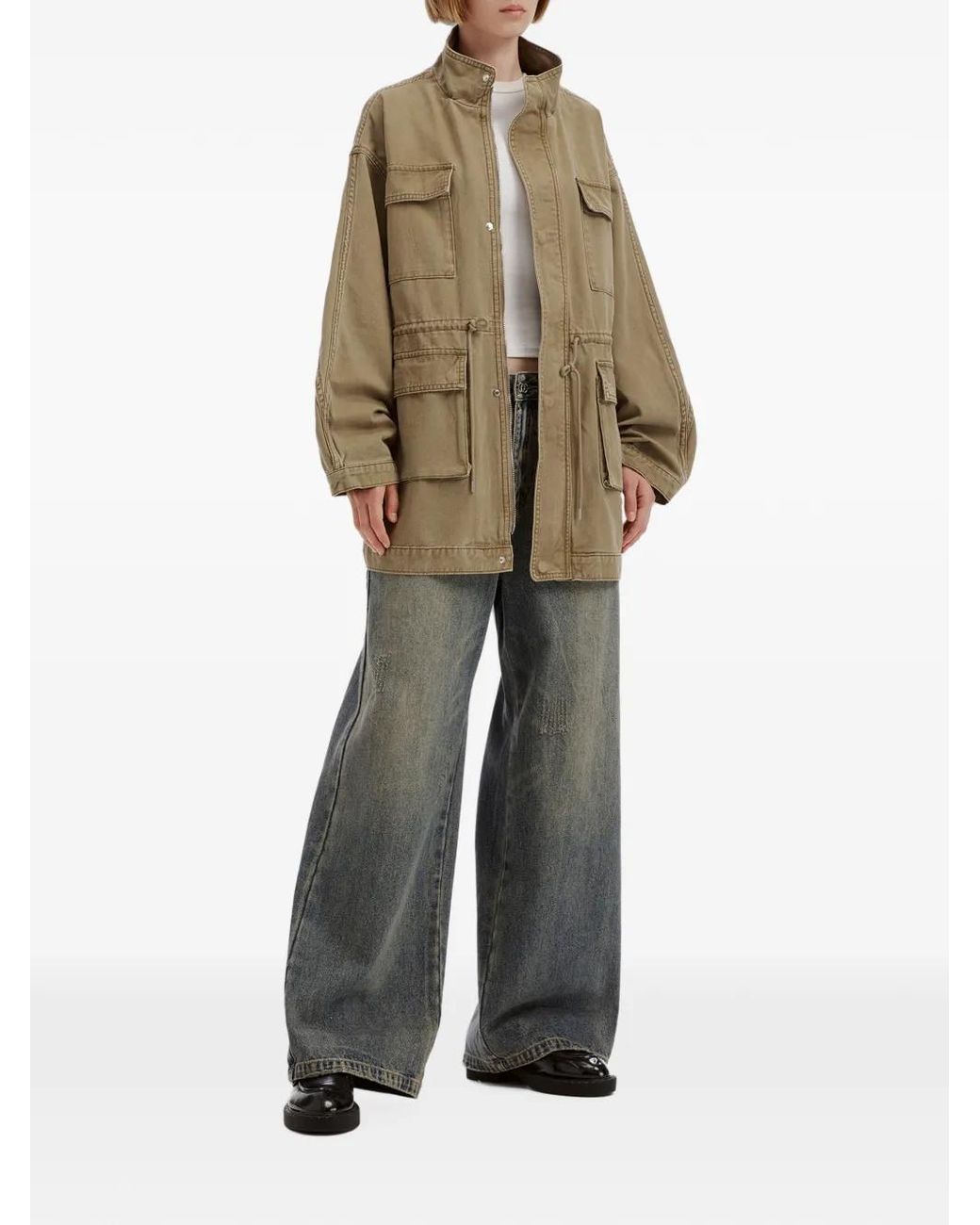 B+ AB Natural Veste À Taille À Lien De Resserrage