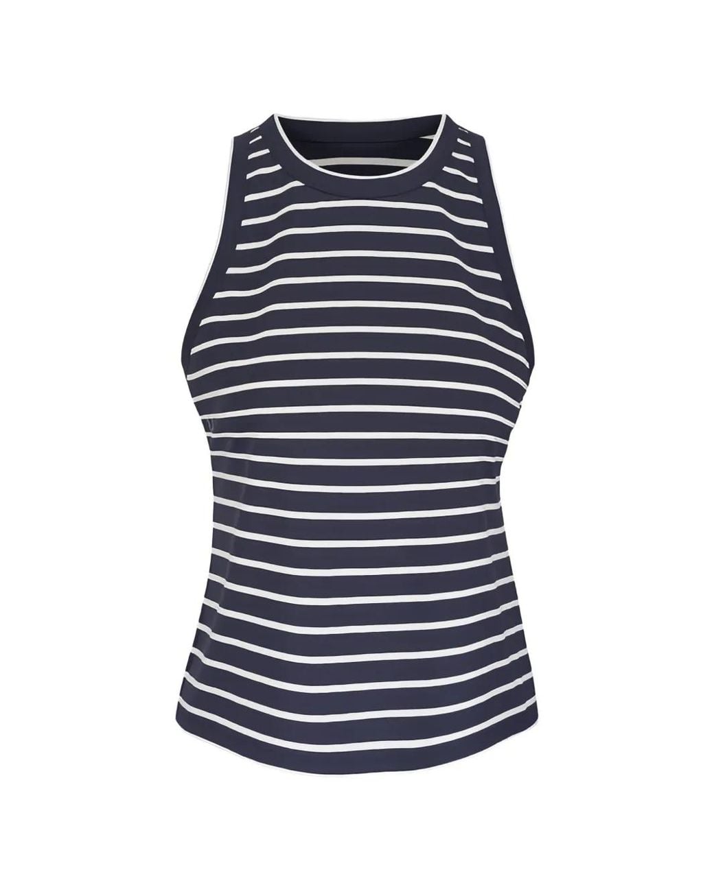 Lafayette 148 New York Blue Striped Tank Top