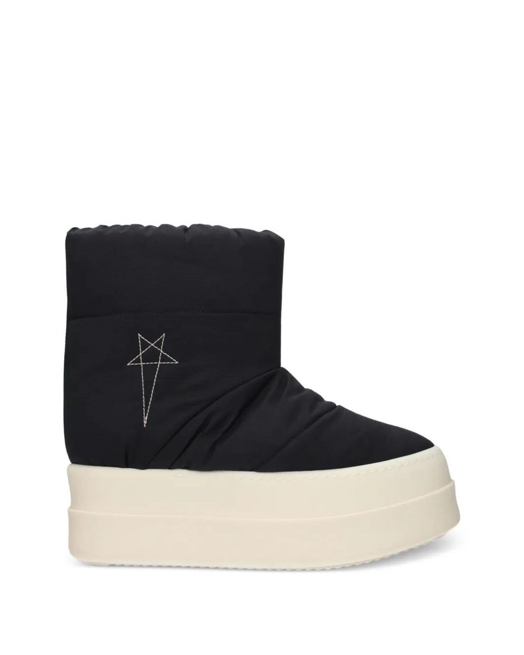 Rick Owens Black Bottines Bozo Tractor À Design Matelassé