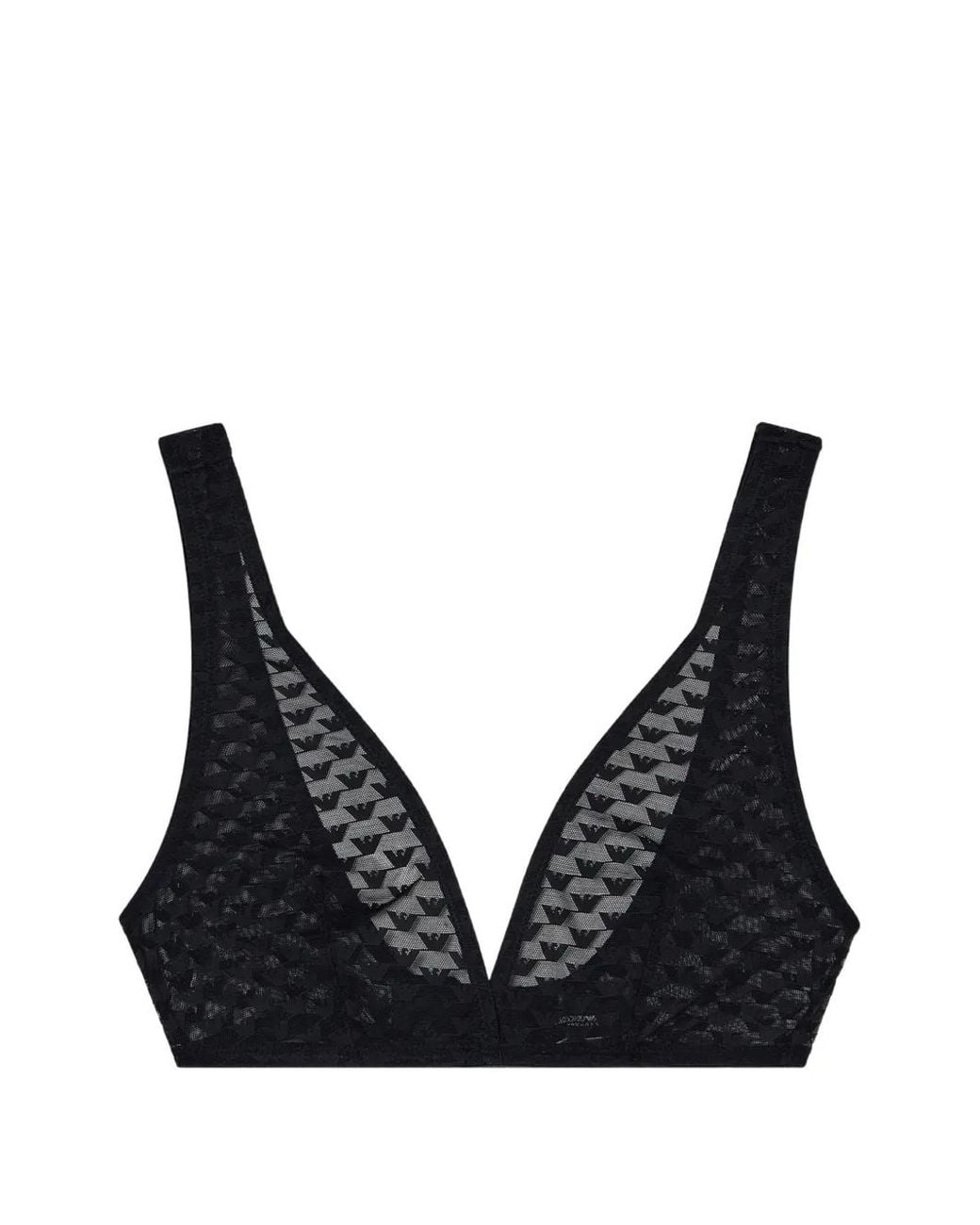 ARMANI EXCHANGE Black Soutien-Gorge Asv À Motif Monogrammé