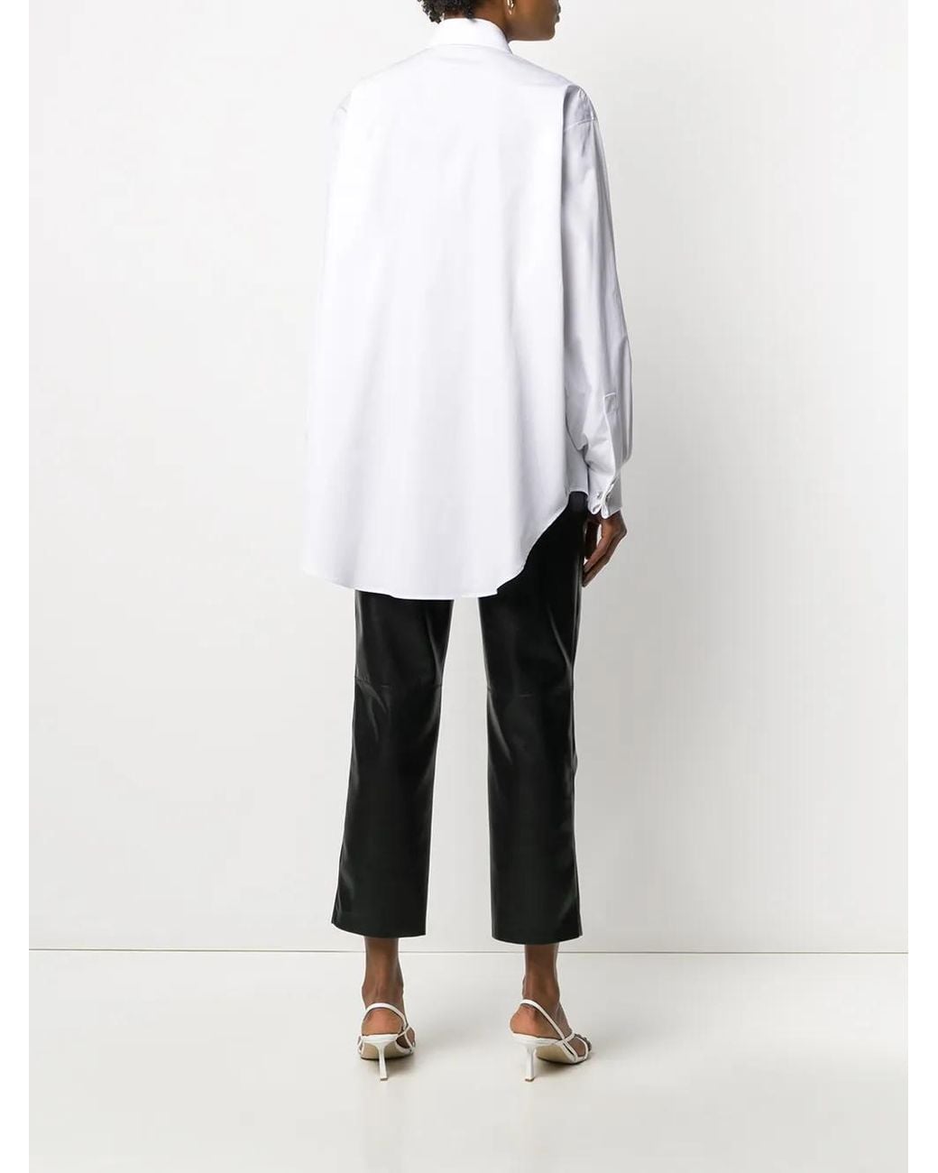 Givenchy White Bib Long-Sleeved Buttoned Shirt