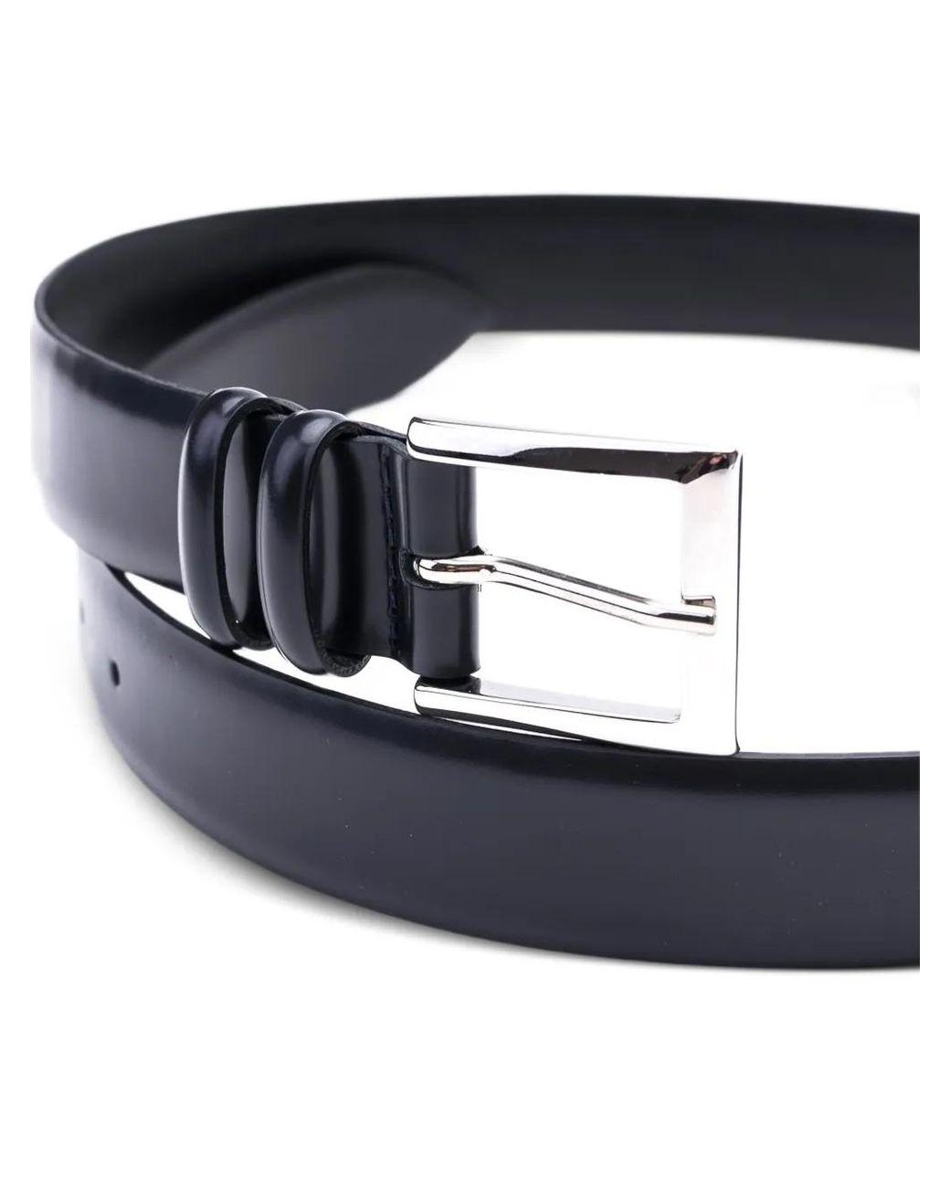Orciani Blue Buckle-Fastening Leather Belt for men