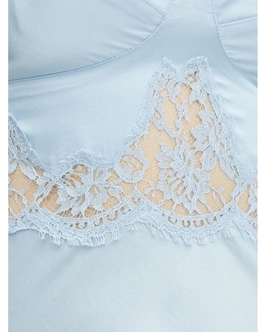 ERMANNO FIRENZE White Lace-Insert Slip Midi Dress