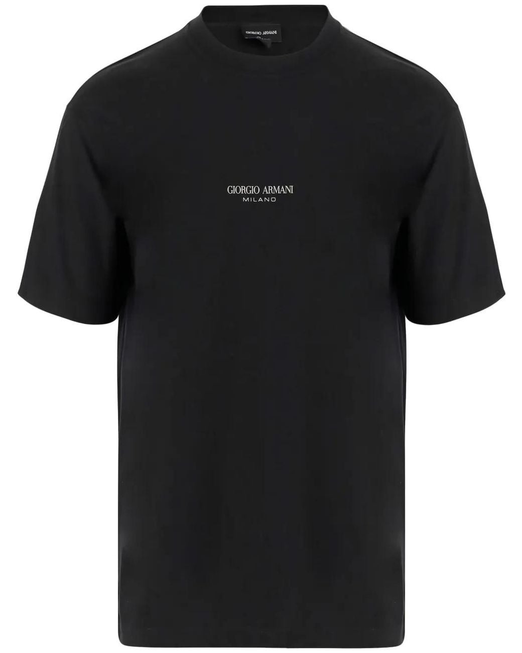 Giorgio Armani Black T-Shirt Girocollo for men