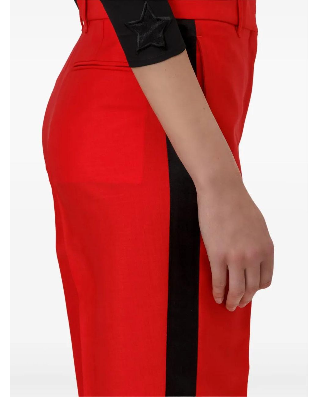 Calvin Klein Red Pants With Side Bands