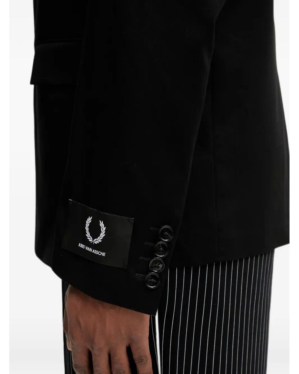 Fred Perry Black Single-Breasted Blazer for men