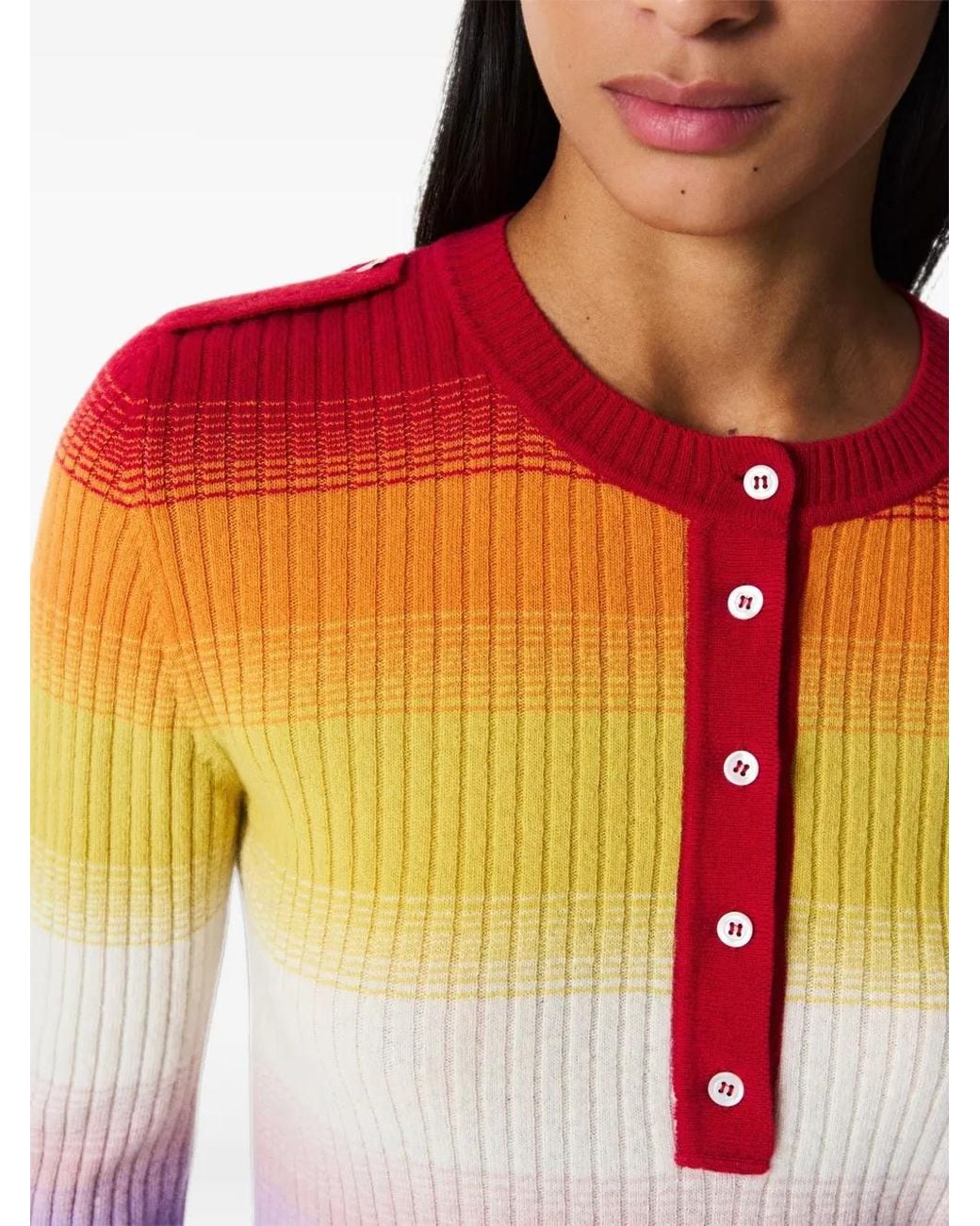 Perfect Moment Purple Knit Button-Up Sweater