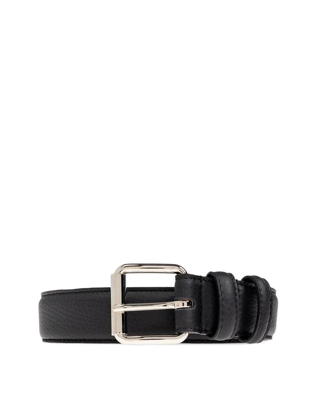 A.P.C. Black Leather Belt for men