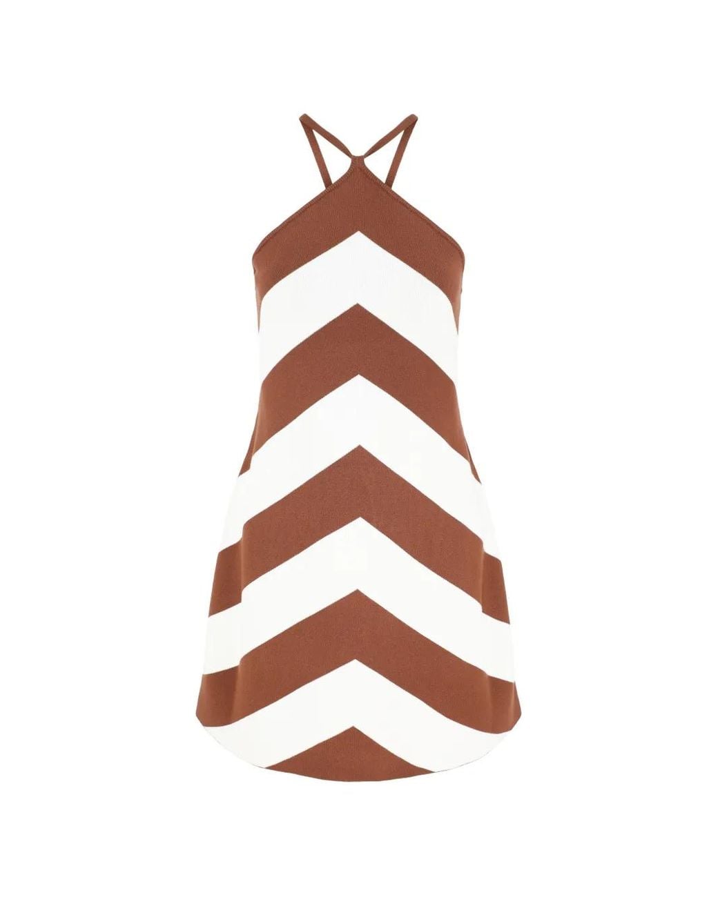 brown chevron dress Gap x Cult Gaia Brown Wool Mini Dress Size 2  ThriftWardrobe