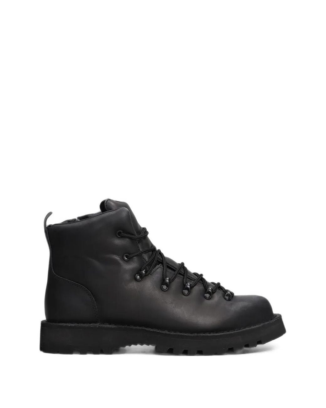 Yohji Yamamoto Black Bottines Lacées À Empiècements for men