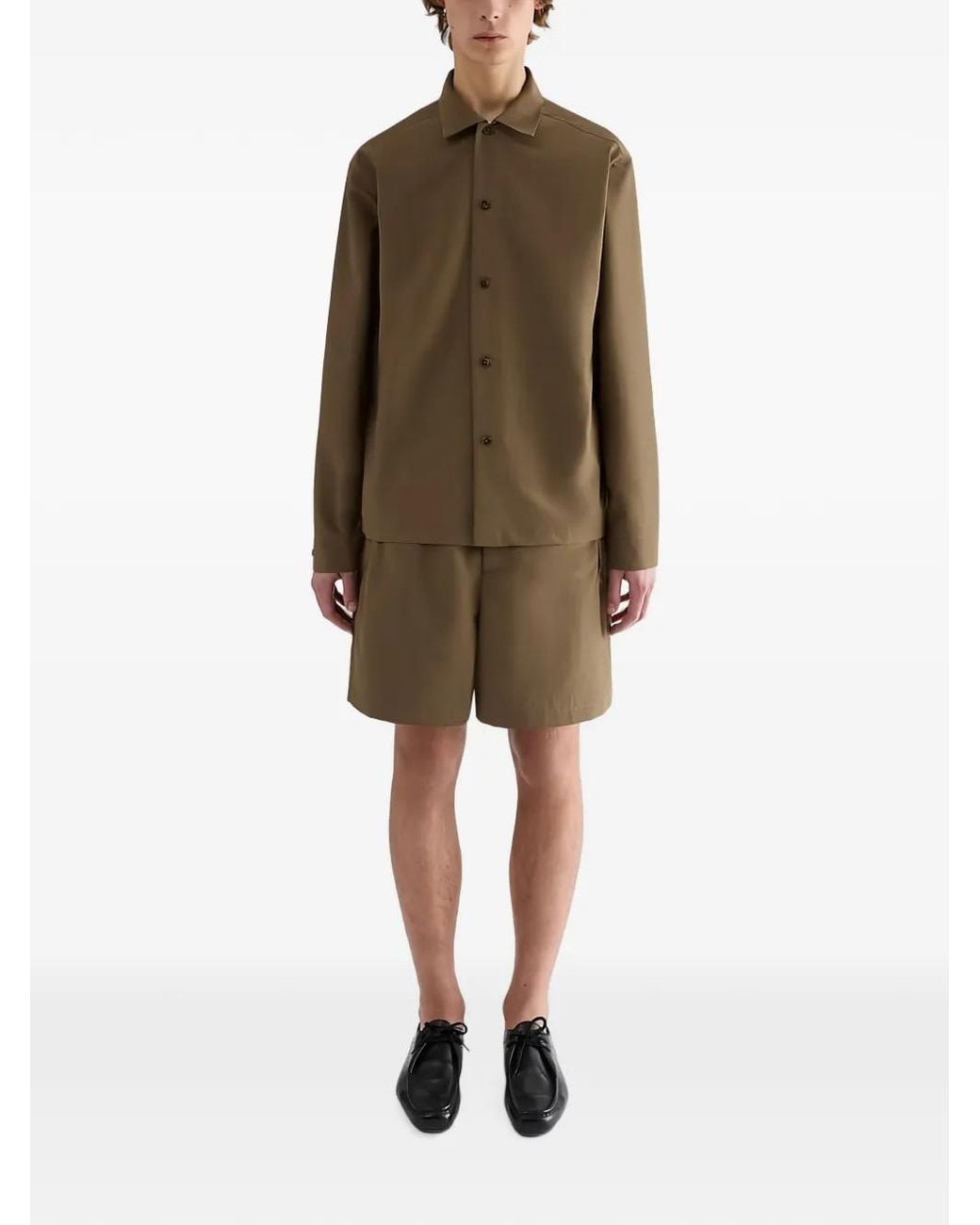 Jil Sander Brown Short À Taille Élastiquée for men