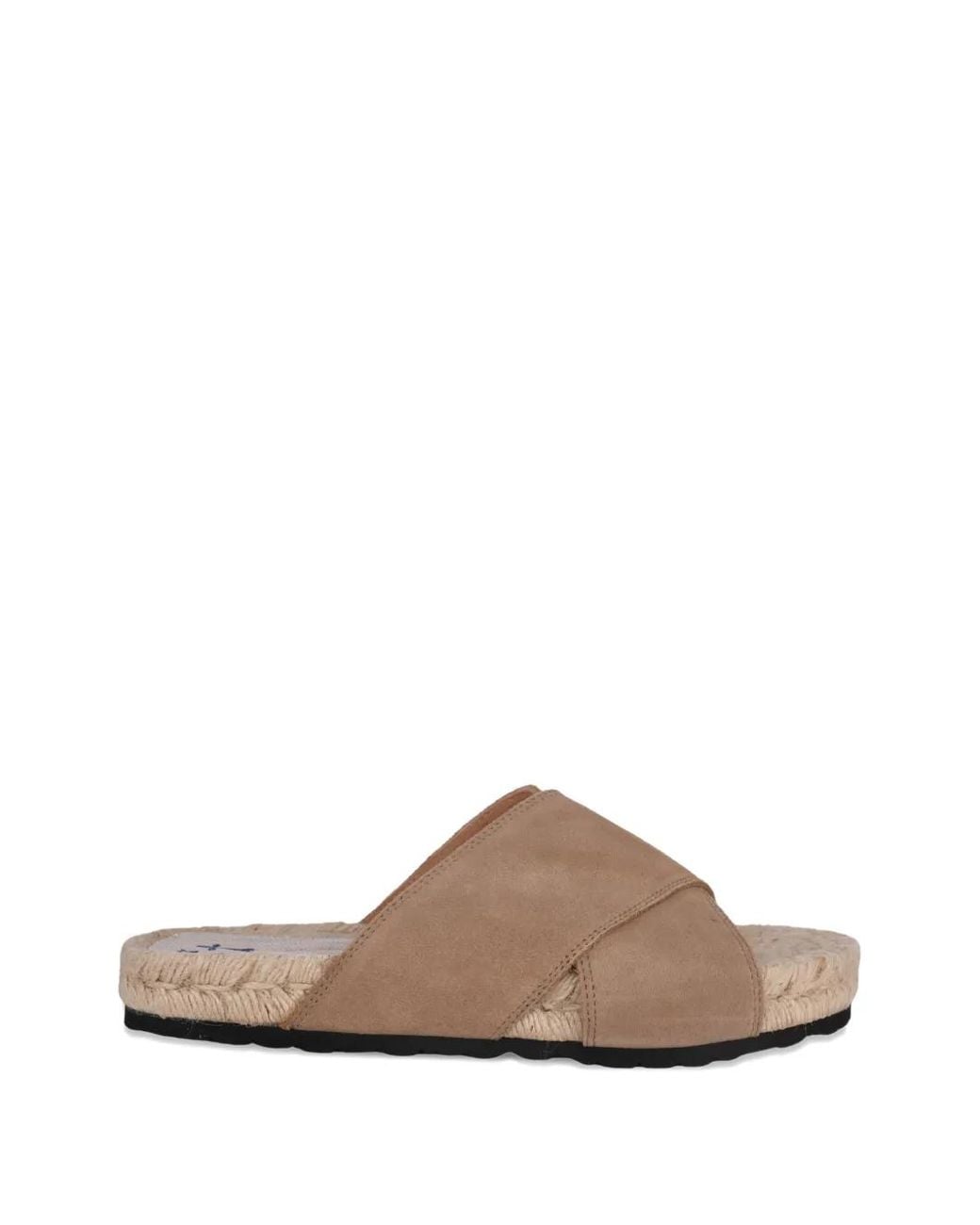 Manebí Brown Crossover-Strap Suede Sandals for men