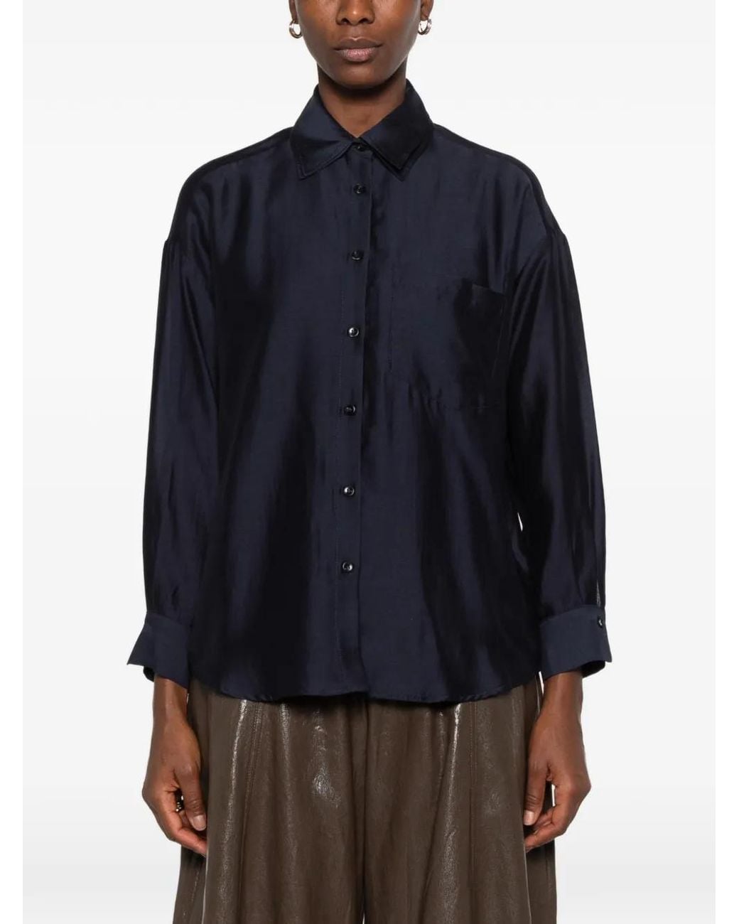 ELEH Blue Patch-Pocket Shirt
