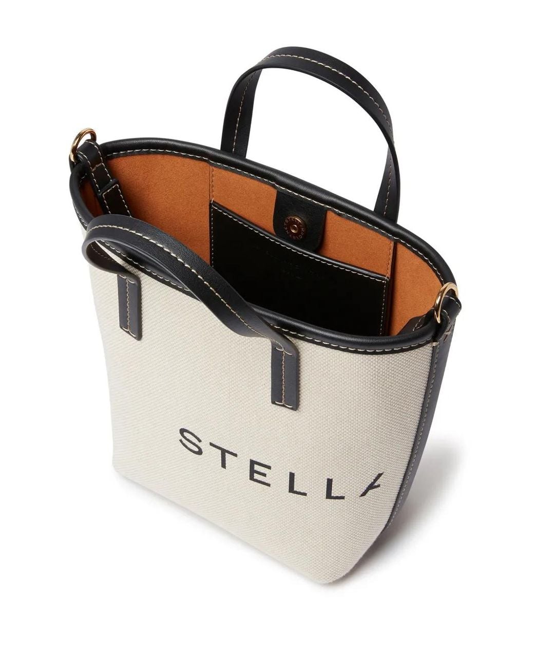 Stella McCartney White Logo-Print Cotton Tote Bag