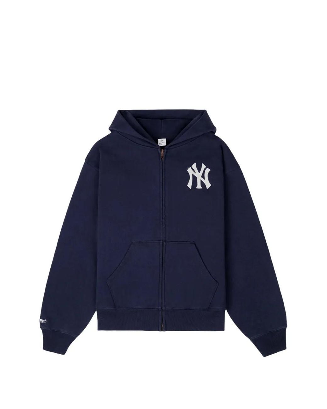 Sporty & Rich Blue X New York Yankees Hoodie À Patch Logo