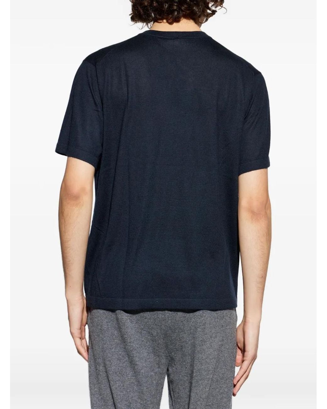 Lisa Yang Blue Crew-Neck T-Shirt for men