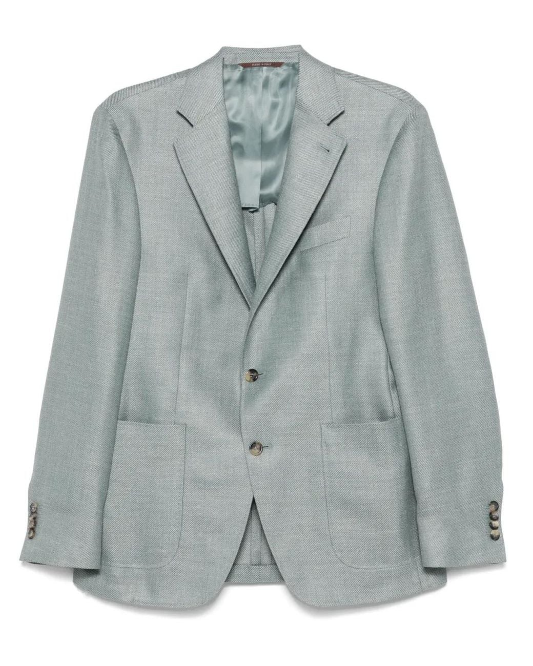 Canali Blue Interwoven Blazer for men
