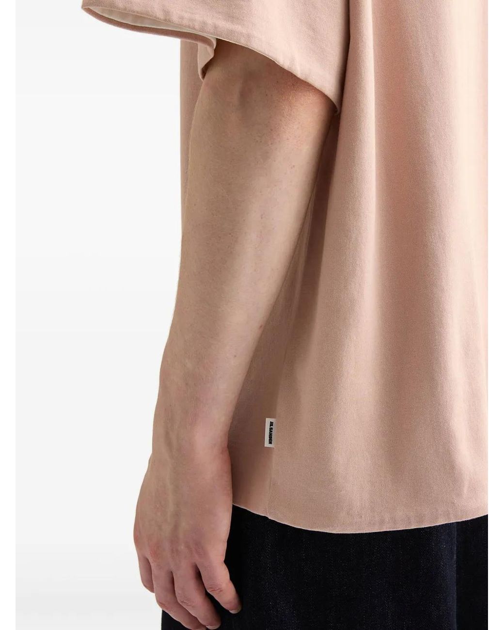Jil Sander Pink Cotton Reversible T-Shirt for men