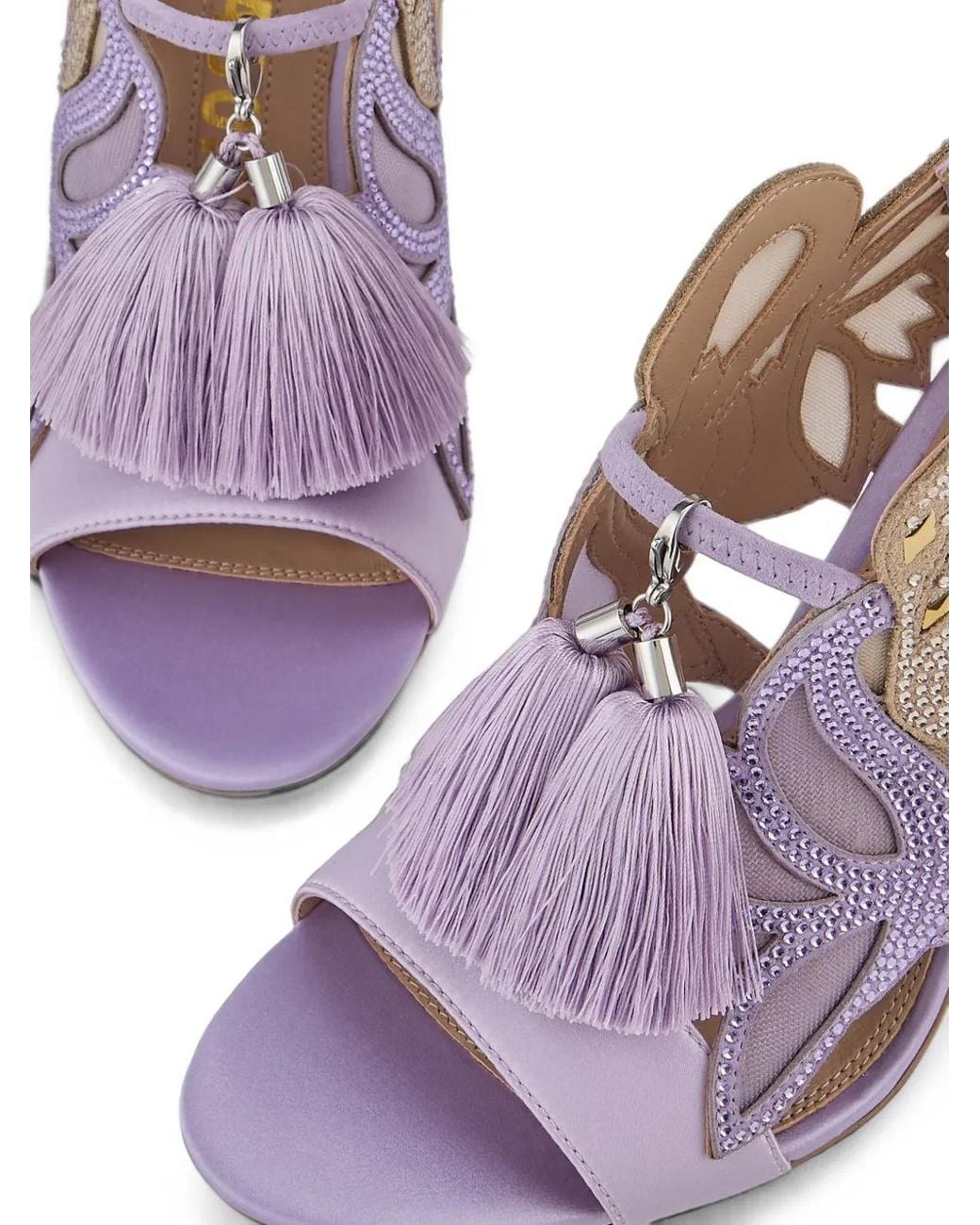 Kat Maconie Purple Sandales Aya Anch À Pampilles
