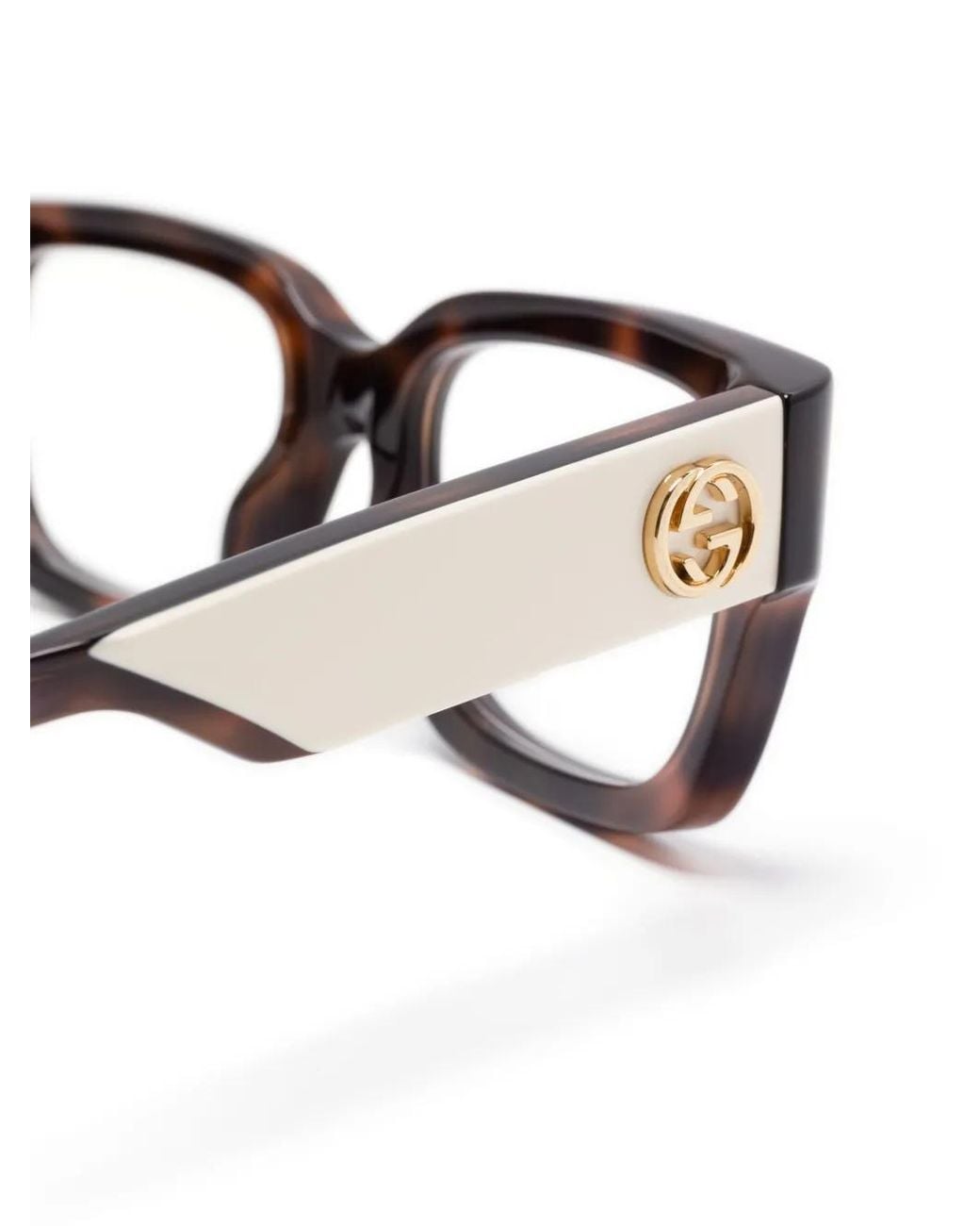 Gucci Brown Tortoiseshell-Effect Glasses