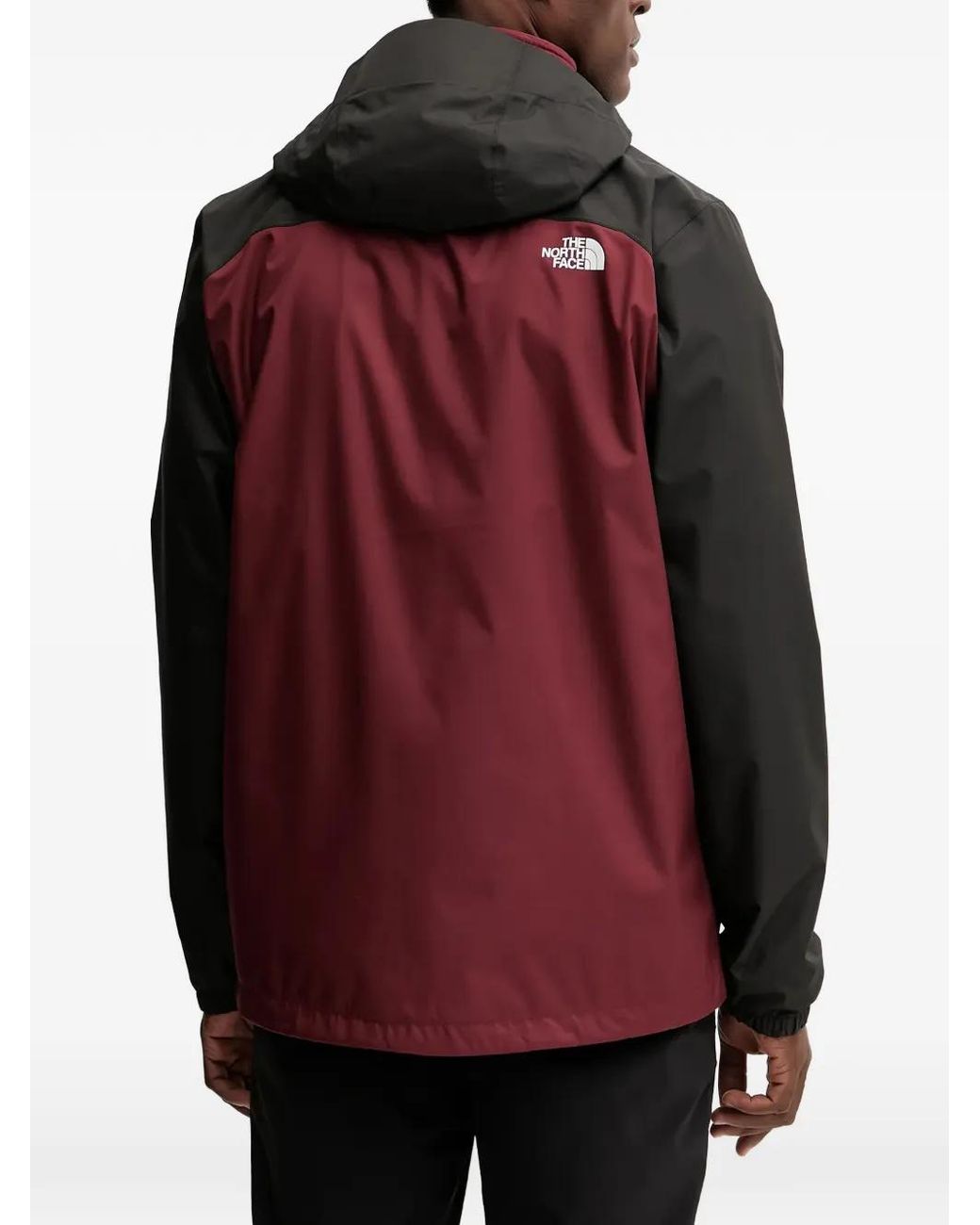 The North Face Red Hooded Colourblock Performance Jacket for men