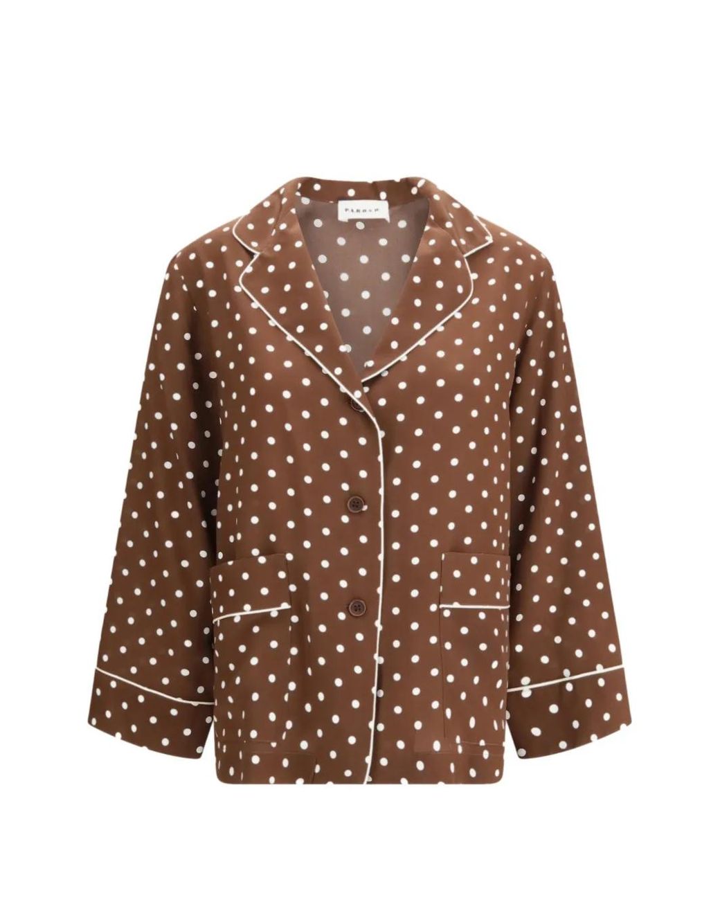 Camisa Con Motivo De Lunares P.A.R.O.S.H. de color Brown