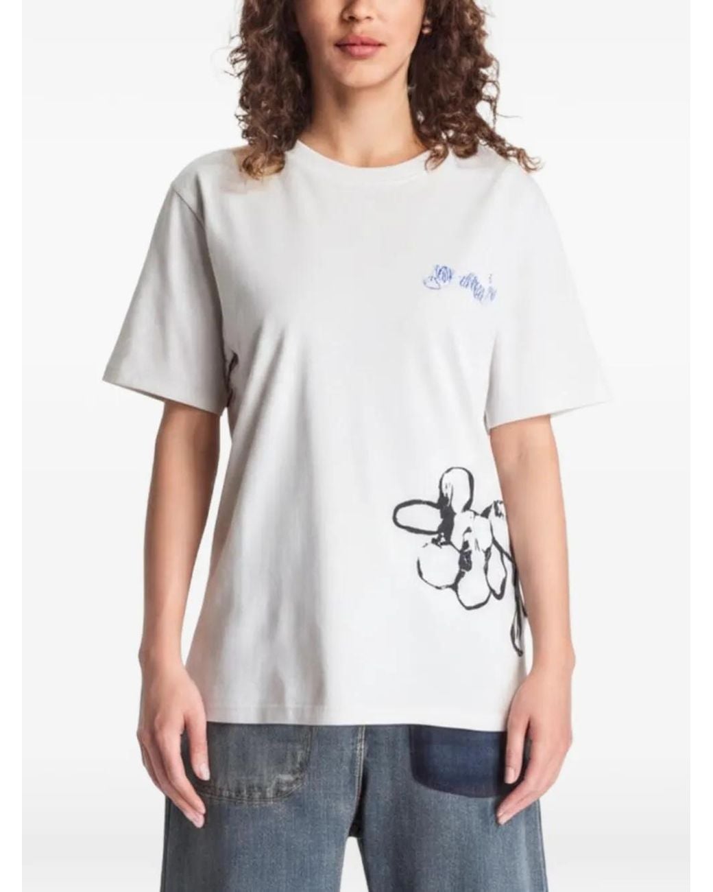 Off-White c/o Virgil Abloh White Metal Flowers Arrows T-Shirt