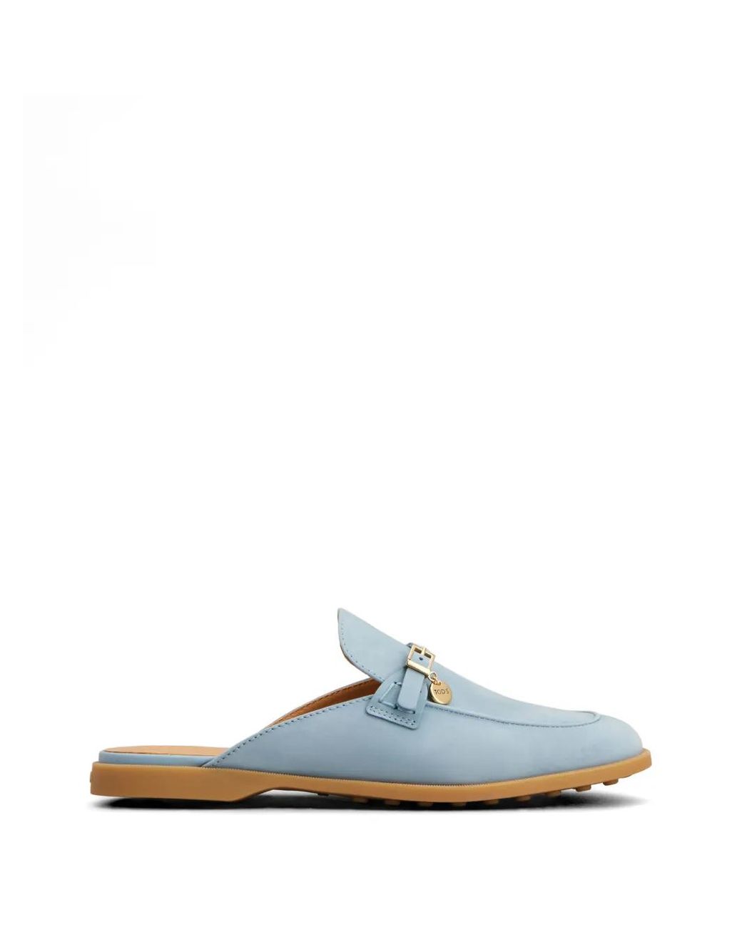 Tod's Blue Buckle-Detail Leather Mules