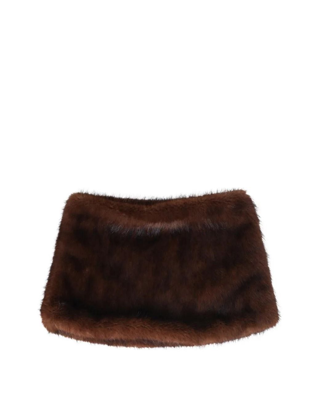 Source Unknown Brown Edmea Faux-Fur Scarf