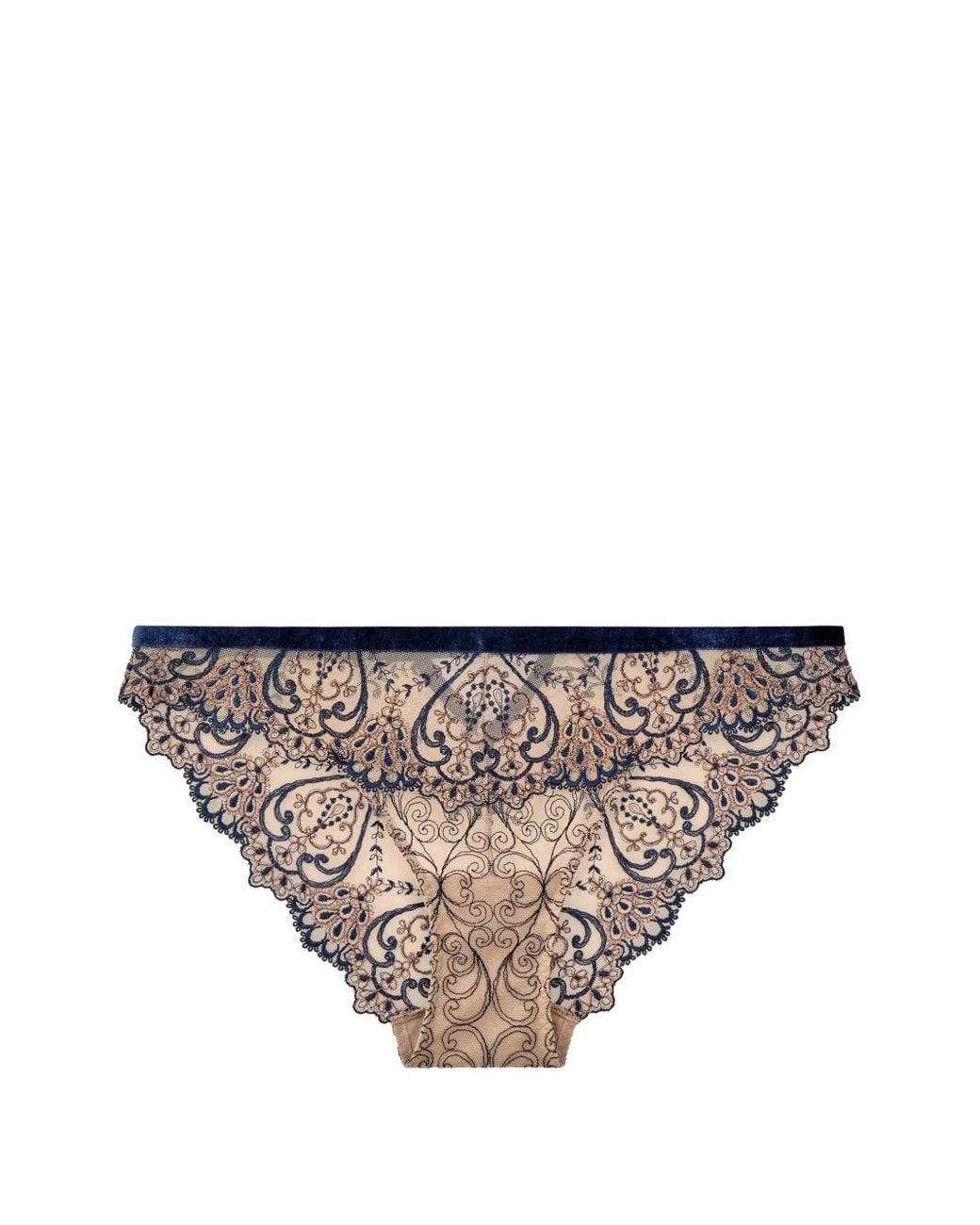 Aubade Gray Coeurs Enlaces Embroidered Briefs