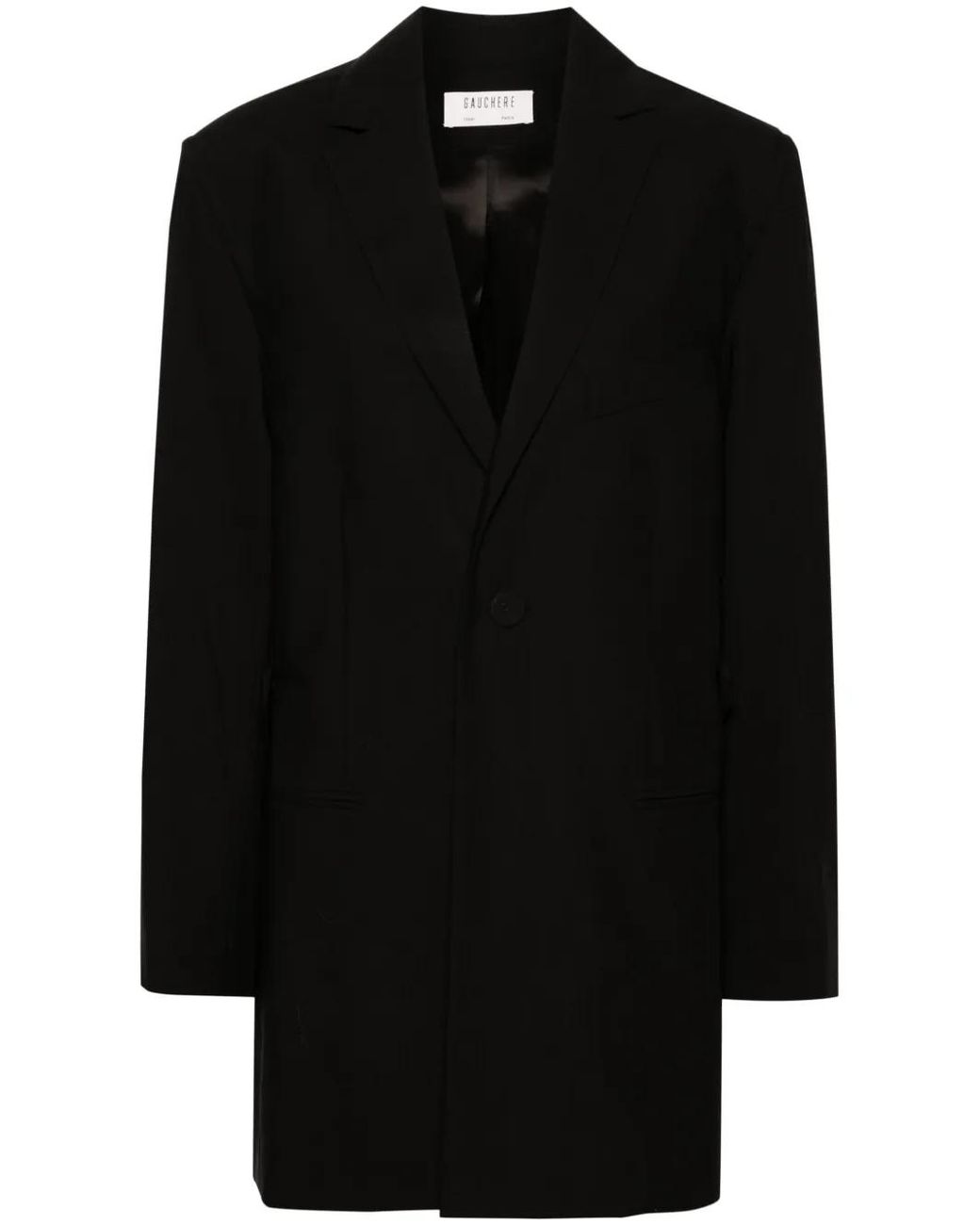 Gauchère Black Belted Wool Blazer