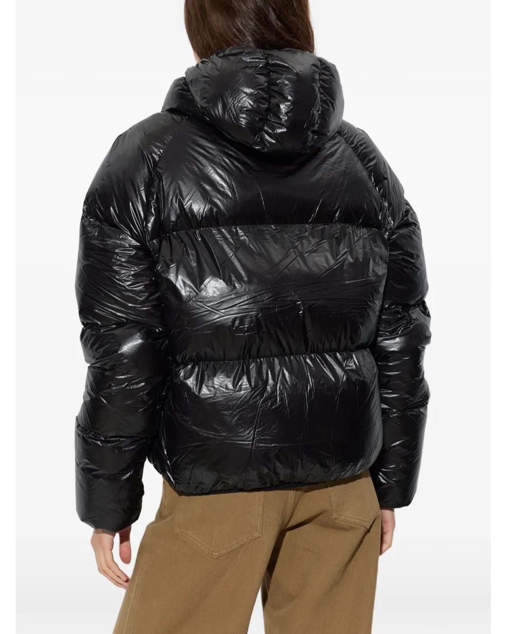 Roa Black Quilted Hooded Jacket