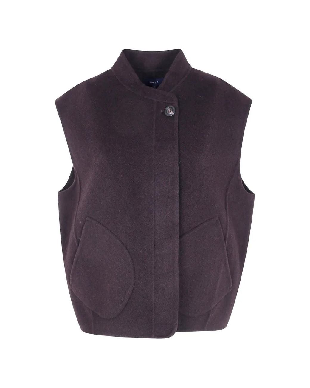 Soeur Blue Adeline High-Neck Gilet
