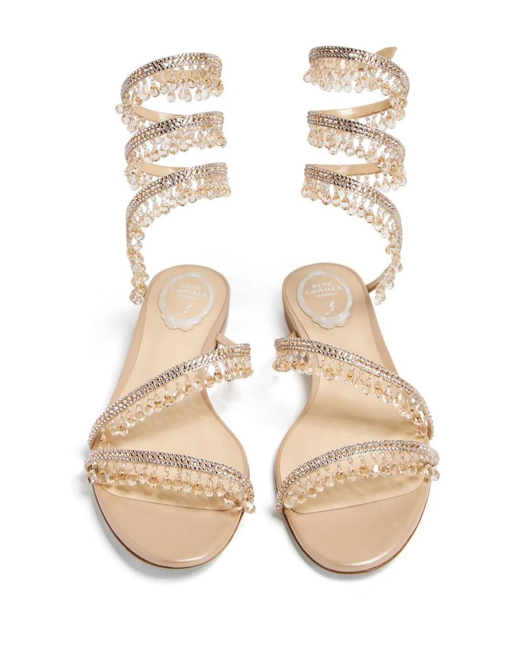 Rene Caovilla Natural Chandelier Sandals