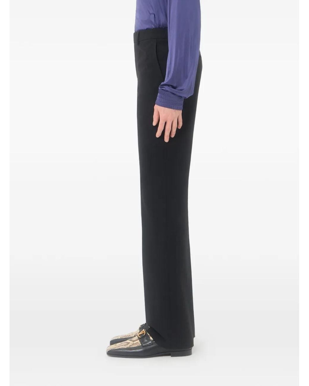 Valentino Garavani Black Wool Trousers for men