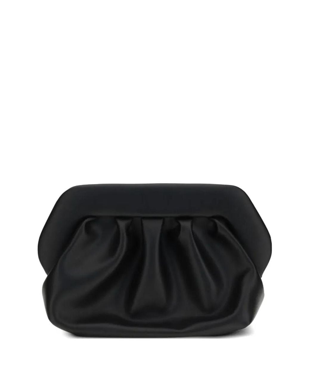 THEMOIRÈ Black Gathered Clutch Bag
