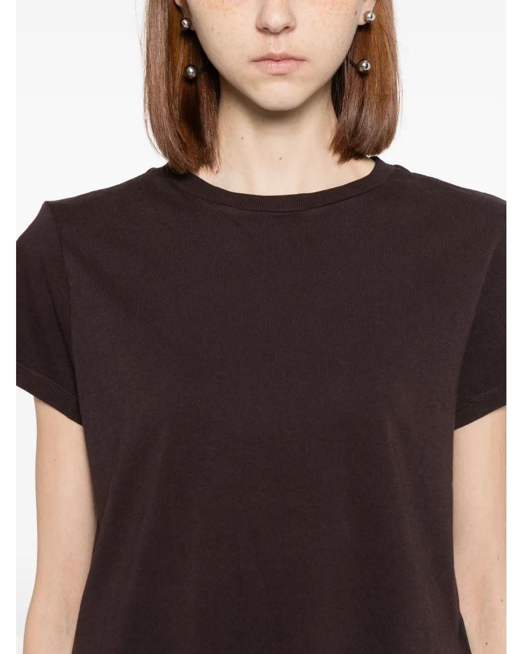Agolde Black Adine Shrunken T-Shirt